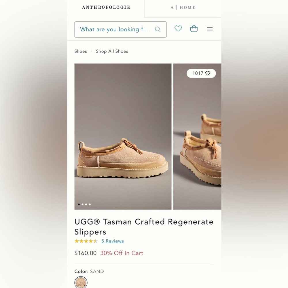 NWT UGG Tasman regenerate